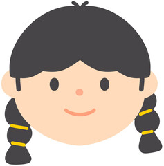 Cute Girl Character Hand Drawn Illustration