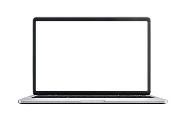 Front view of a laptop computer with blank screen (1)