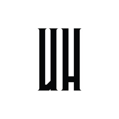 UH monogram logo design letter text name symbol monochrome logotype alphabet character simple logo