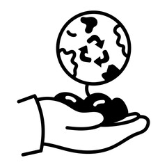 A doodle style icon showing ecology

