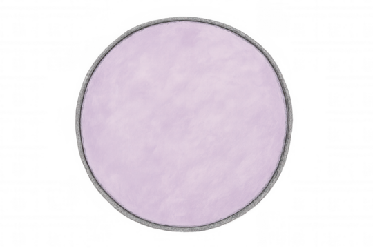Simple purple circle with grey border, isolated on transparent background, providing copy space for text or design elements