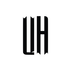 UH monogram logo design letter text name symbol monochrome logotype alphabet character simple logo