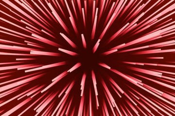 Bright red explosion of light rays radiating outward in dynamic patterns