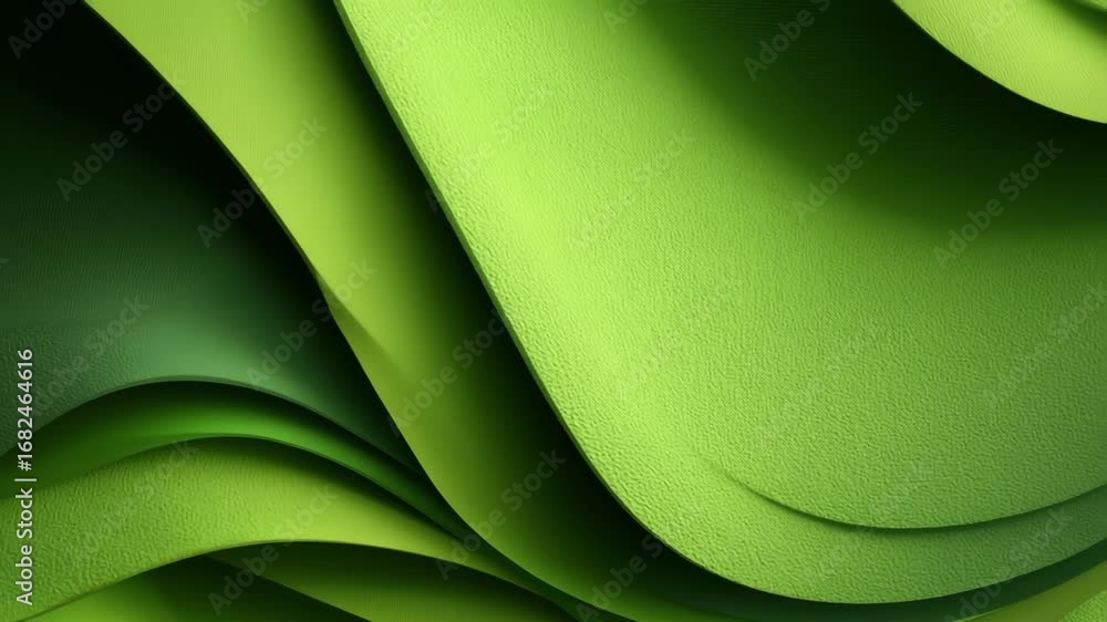Poster bright green waves create a stunning visual display with texture and depth, captivating viewers with
