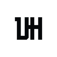 UH monogram logo design letter text name symbol monochrome logotype alphabet character simple logo