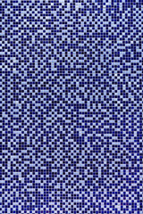 Blue mosaic tile texture, seamless background pattern