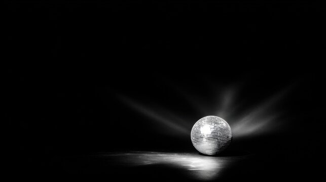 disco ball on black background