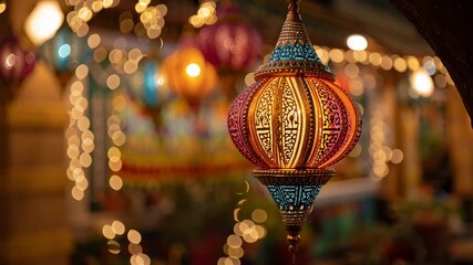 hanging colorful lantern on Diwali festival - Powered by Adobe