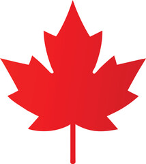 Vibrant red maple leaf autumn season vector illustration eps scalable graphic transparent background