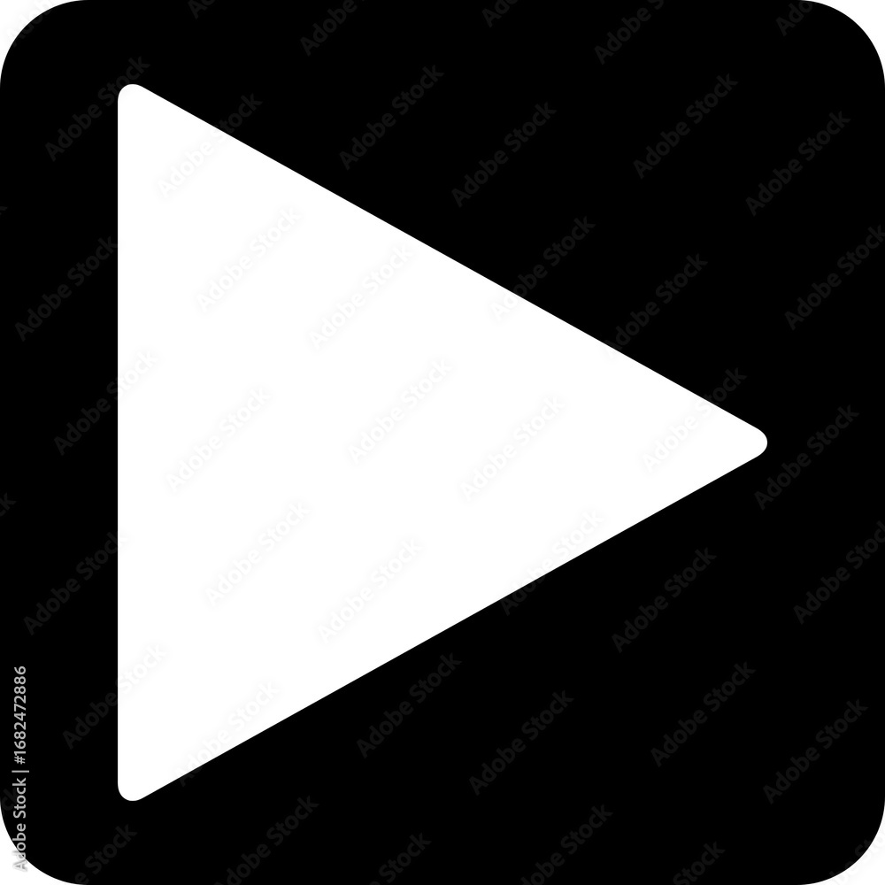 Poster simple multimedia play button start icon vector
