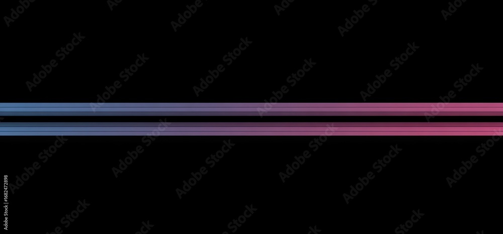 Poster two horizontal lines of vibrant color gradients against a black background create a striking visual 
