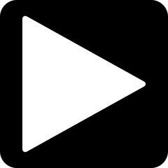 Simple multimedia play button start icon vector