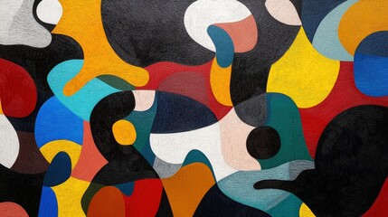 Colorful abstract shapes art
