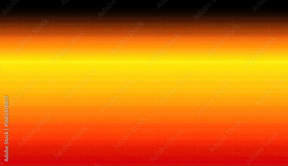 Poster a vibrant gradient of warm hues from yellow to red, overlaid with subtle horizontal lines, creates a