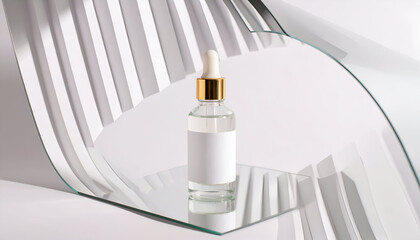 Transparent Serum Bottle Mockup Minimalist Product Photography