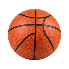 Fototapeta premium Basketball full details isolated on white background, Basketball sports equipment on white With png file. 