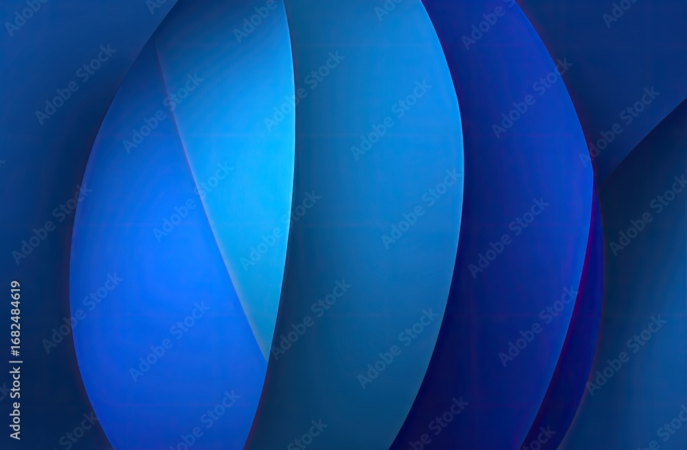 Poster a captivating interplay of deep blues creates a dynamic abstract design, showcasing a series of over