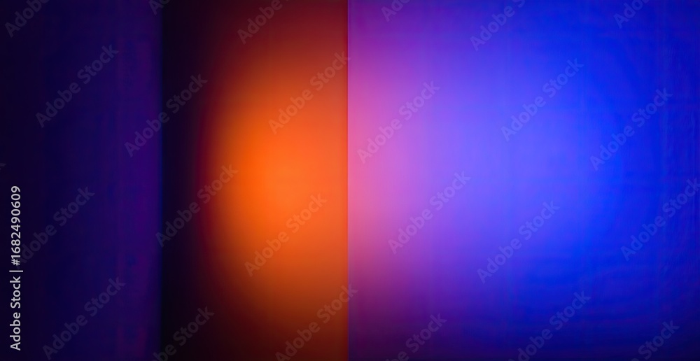 Poster a vibrant display of gradient hues, transitioning smoothly from deep indigo to brilliant orange and 
