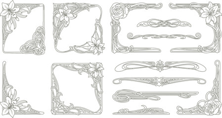 Decorative Vintage Scroll Frames &ndash; Ornamental Antique Border Collection