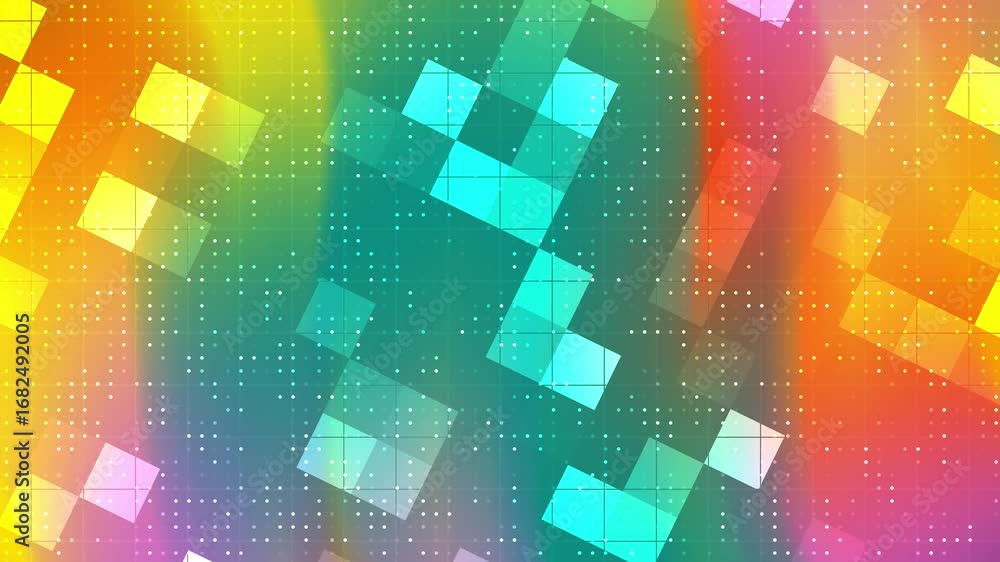 Poster abstract colorful squares on gradient background. suitable for design projects, backgrounds, prints,