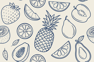 Doodle Collection with Lightning Bolt and Cross drawing