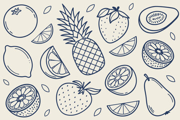 Doodle Elements With Arrows And Hearts hand drawn sketch