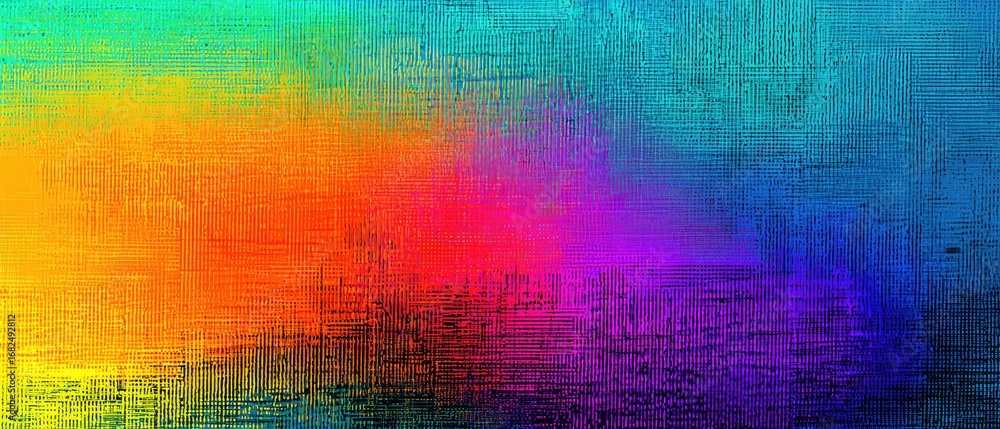 Poster vibrant, textured canvas design showcases a spectrum of bold colors, creating a dynamic and eye-catc