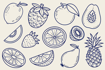 Assorted hand drawn doodle elements and symbols sketch