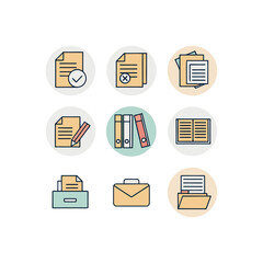 Document Icon Set Vector Illustration