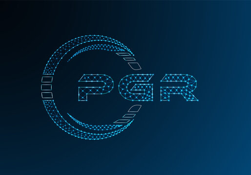 PGR low poly letter logo vector design. PGR lower poly logo design. Low poly logo.