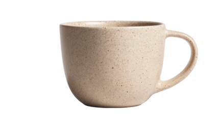 Light beige speckled coffee mug
