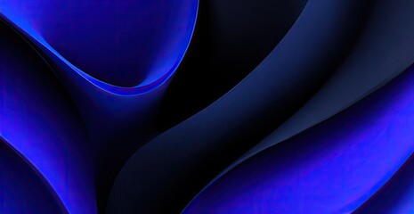 Deep, vibrant blues intertwine in a dynamic abstract design, showcasing a captivating interplay of layered curves.