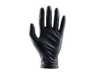 Black glove nitrile isolated on transparent background, Clipart png
