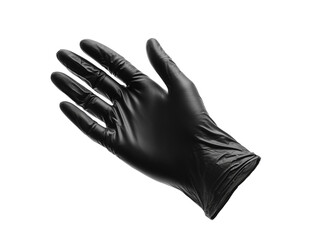 Obraz premium Black glove nitrile isolated on transparent background, Clipart png 