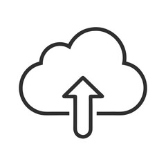 Cloud Upload Arrow Vector Icon