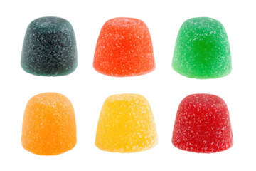  set of assorted gumdrops isolated on transparent background, Clipart png