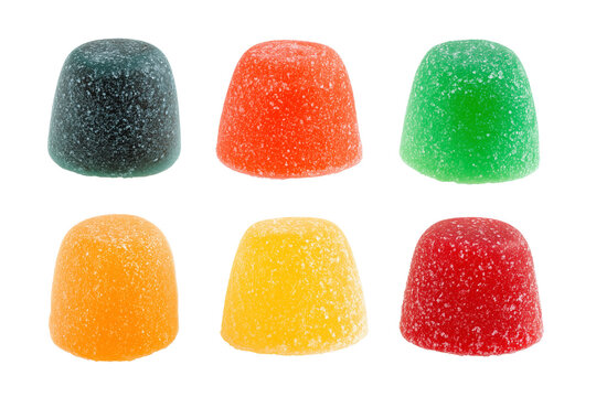  set of assorted gumdrops isolated on transparent background, Clipart png