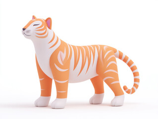 Standing cartoon tiger model