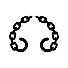 Obraz premium Stylized rendering of broken chains possibly symbolizing freedom or liberation