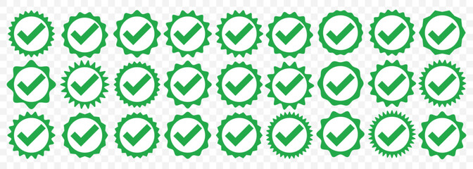 check box icon with correct, accept checkmark icons green tick box, check list circle frame - checkbox symbol sign. check mark box square frame, Tick mark icon set . green tick icon set. EPS 10. ©  ICON TOPPER