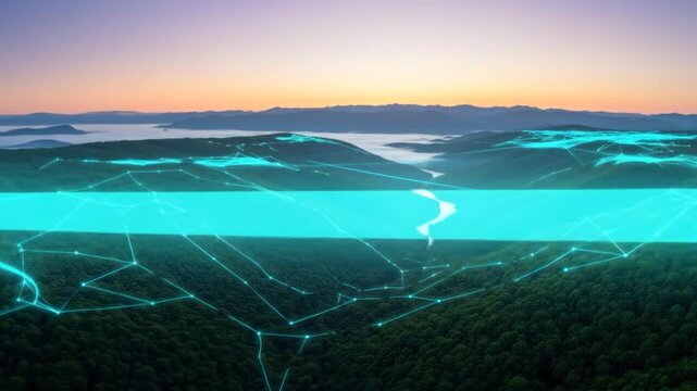 Network connectivity over landscape data transmission infrastructure telecommunications system