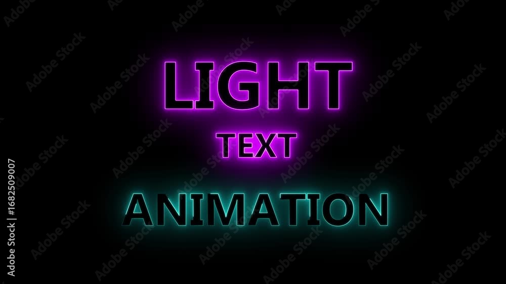 Aufkleber animated neon purple glowing text line effect motion graphics lower thirds template modern cinematic