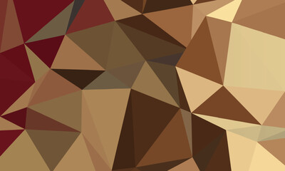 Abstract Geometric Pattern With Earth Tones And Low Poly Design