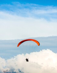 Paraglider Flight High Altitude