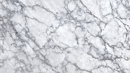 Fototapeta premium Elegant marble surface with clean white base and organic grey veining, minimal seamless full-frame texture 