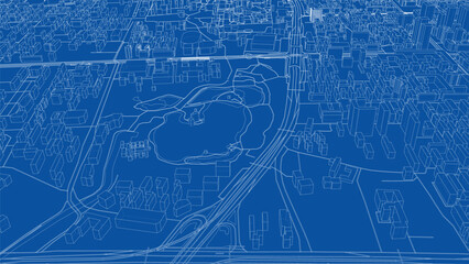 Blueprint of Urban Cityscape