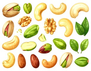 Nuts illustration collection