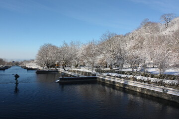 Fototapeta premium winter in the city