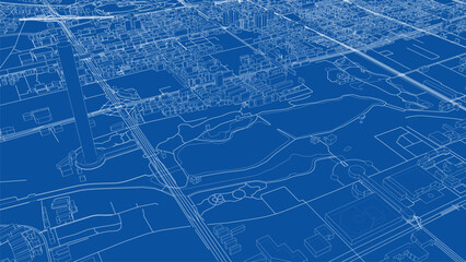 Blueprint of a Cityscape