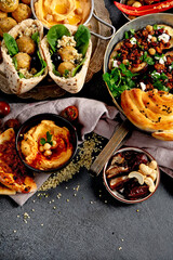 Arabic Cuisine: Middle Eastern traditional lunch or dinner.